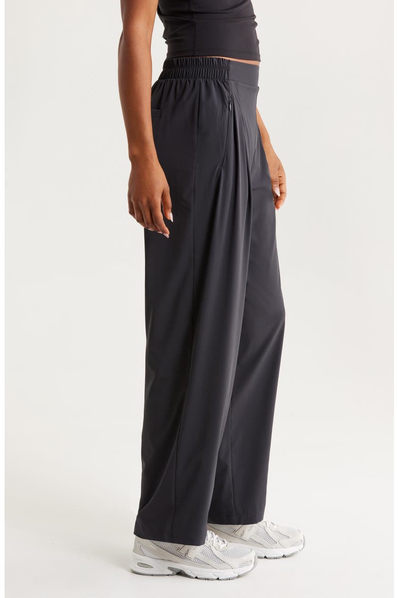 Atlas High Waist Straight Leg Pants, Alternate, color, BLACK