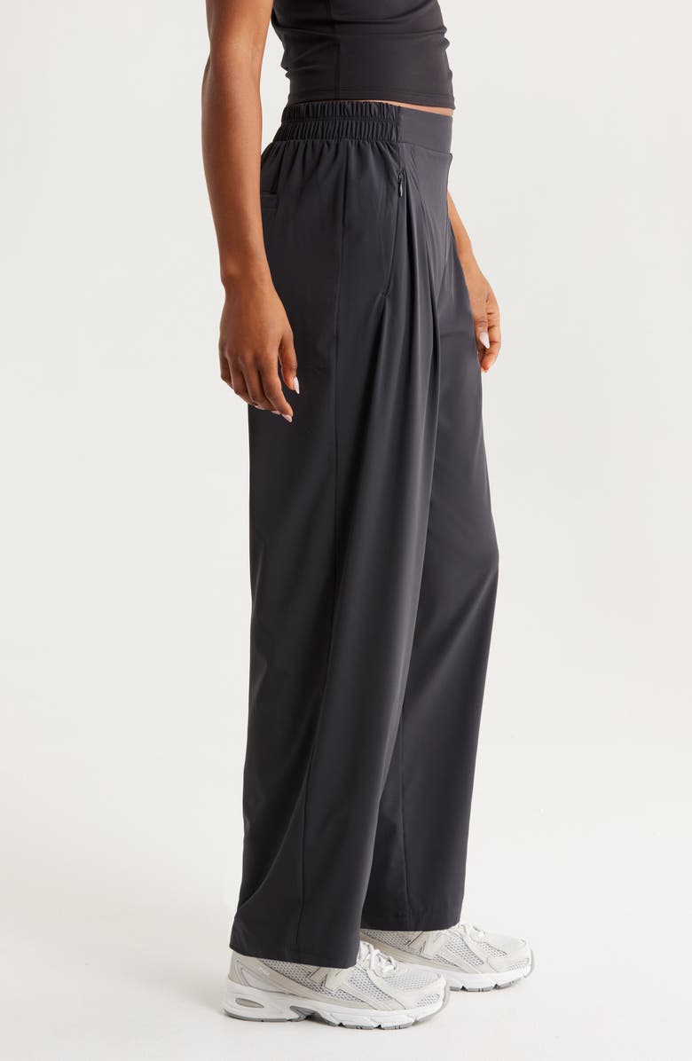 Zella Atlas High Waist Straight Leg Pants, Alternate, color, Black