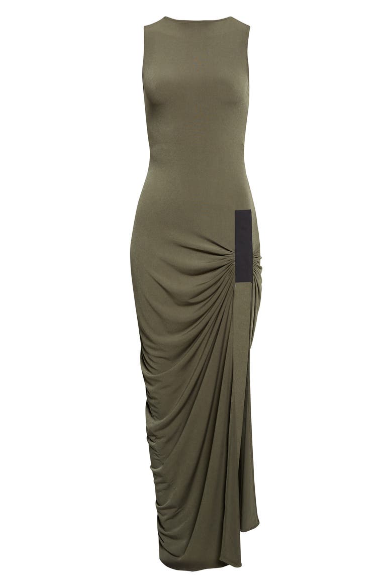 Ruched & Taped Suspended Maxi Dress, Alternate, color, GREEN GRN