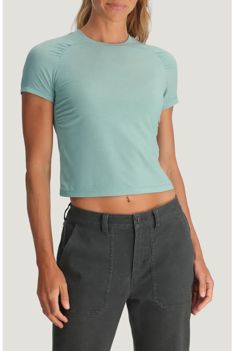Elevate Lightweight Crop T-Shirt, Main, color, OCEAN MIST