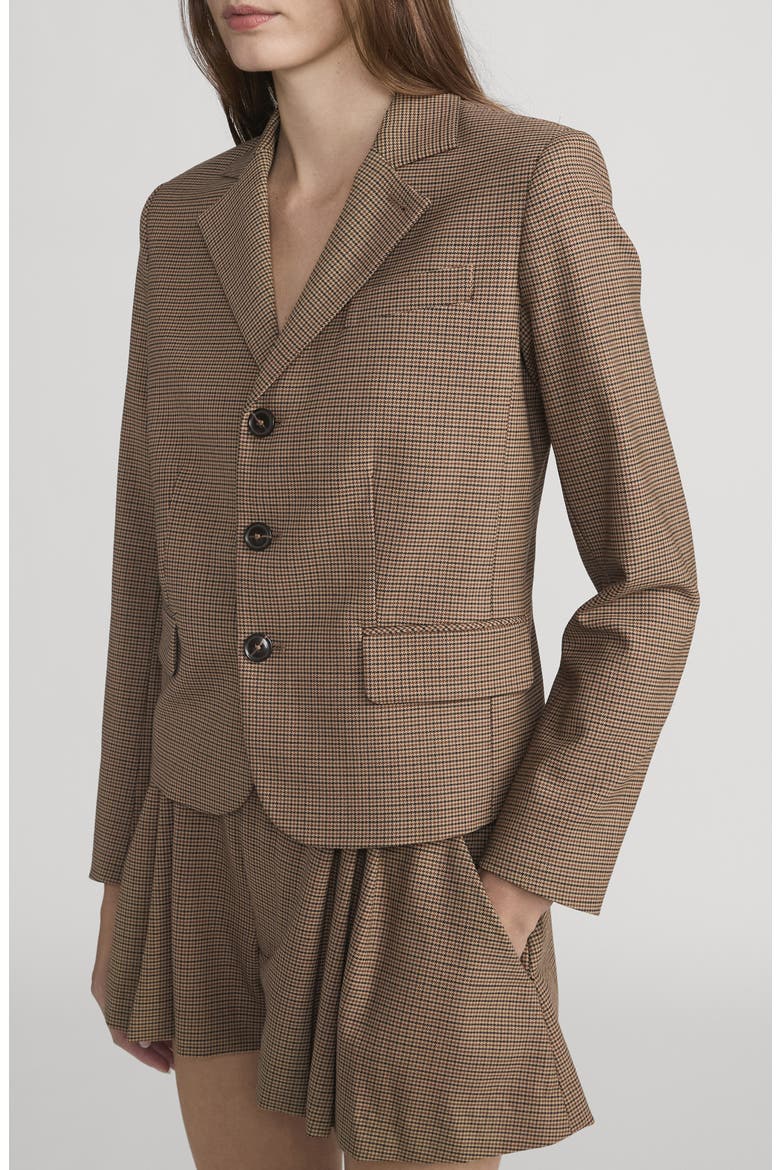 The Plaid Smart Blazer, Alternate, color, BROWN MULTI