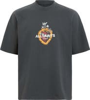 AllSaints Heartfelt Cotton Graphic T-Shirt