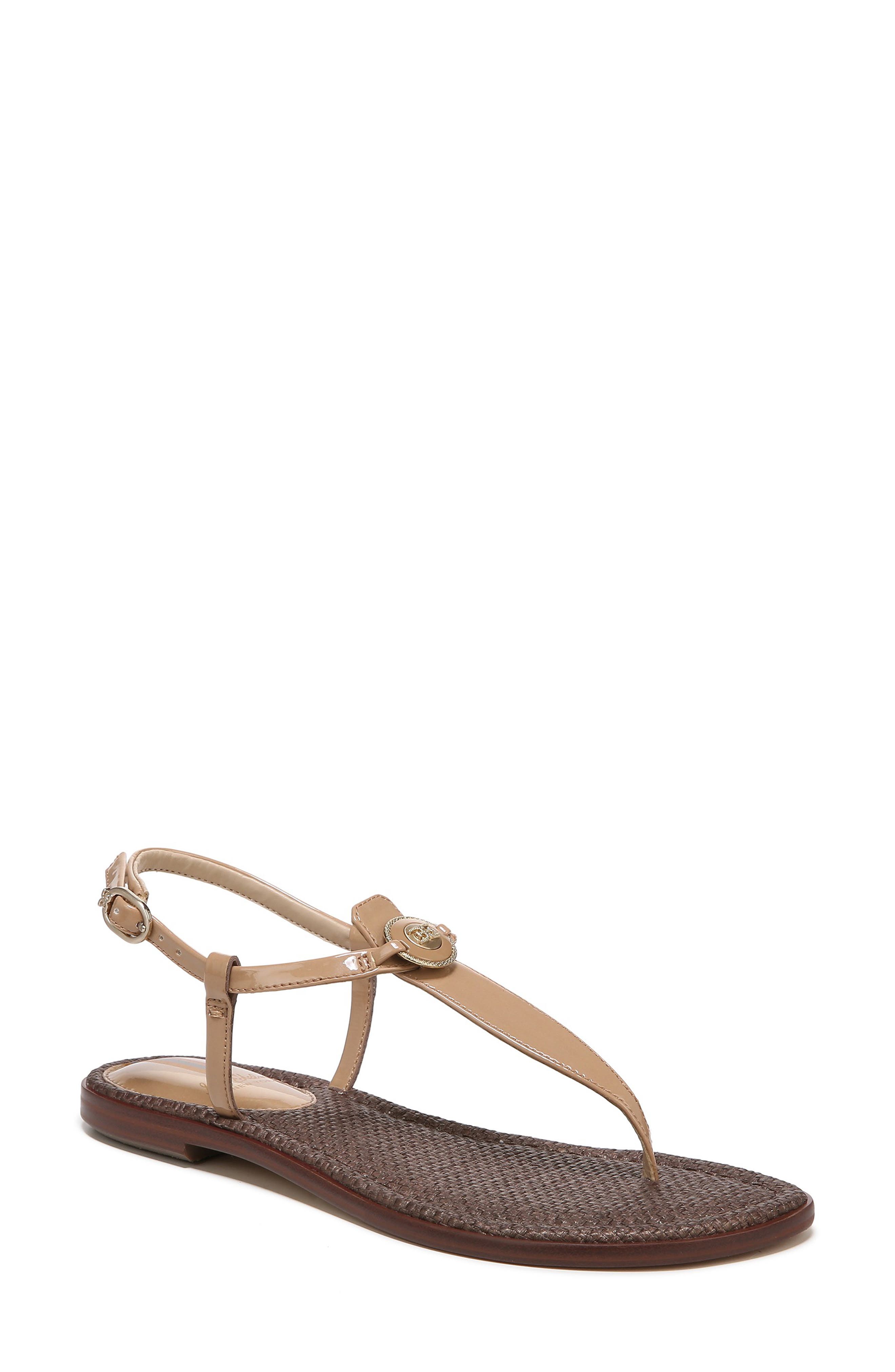 Gigi Signet Sandal, Main, color, ALMOND