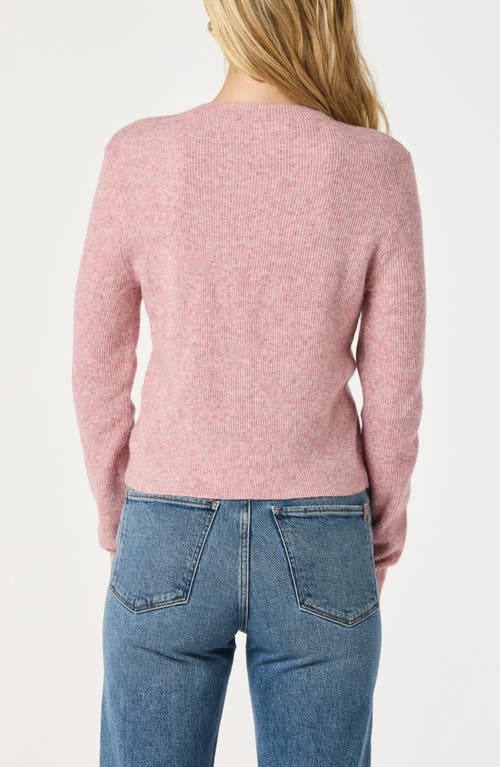 Astr The Label Satin Bow Knit Cardigan In Pink
