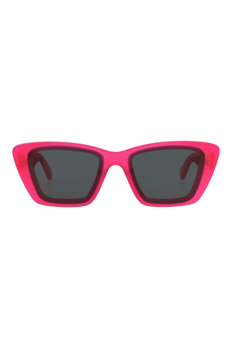 57mm Square Sunglasses, Main, color, FUCHSIA FUCHSIA GREY