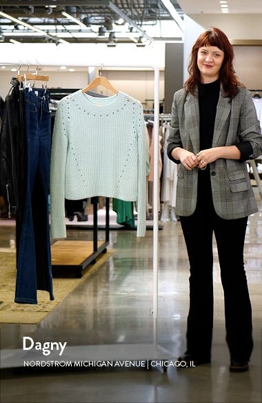 Open Edit Marl Open Stitch Crewneck Sweater (Women) | Nordstromrack