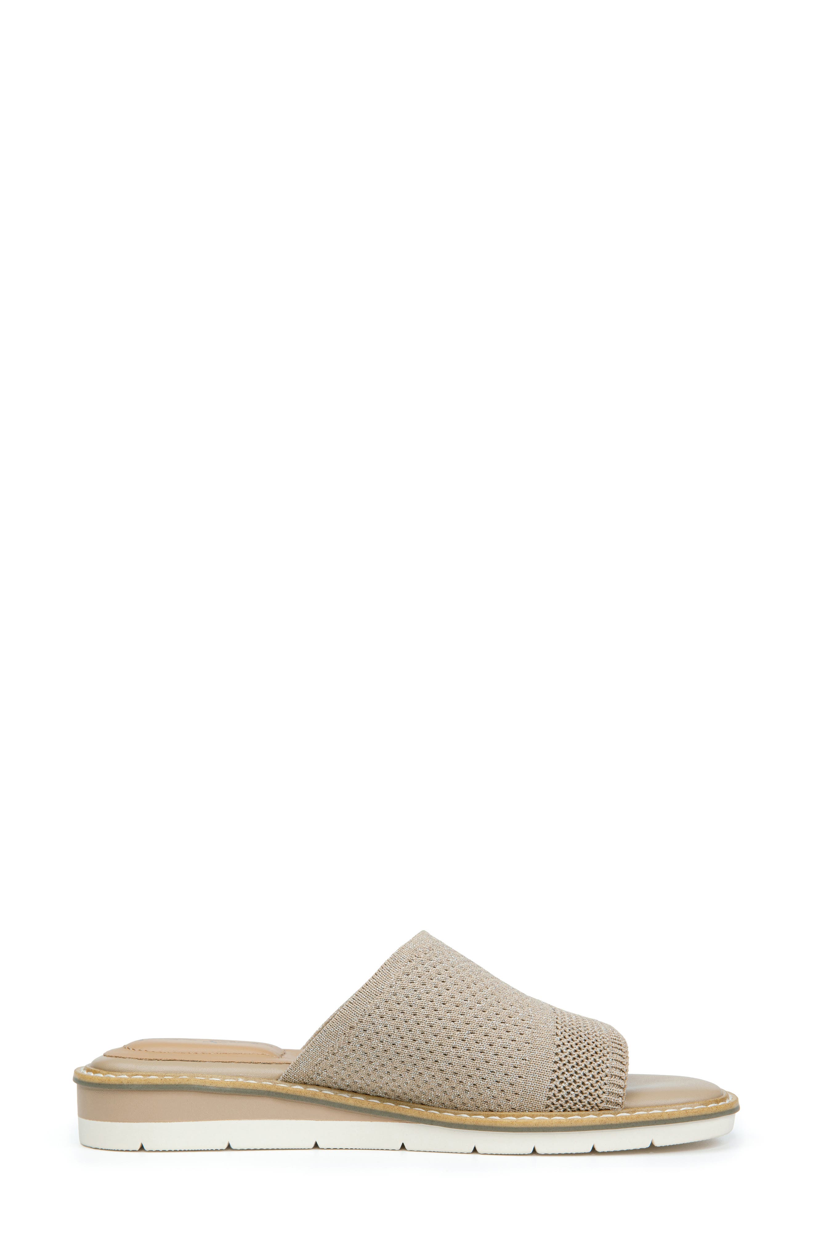 Hollie Slide Sandal, Alternate, color, SESAME METALLIC