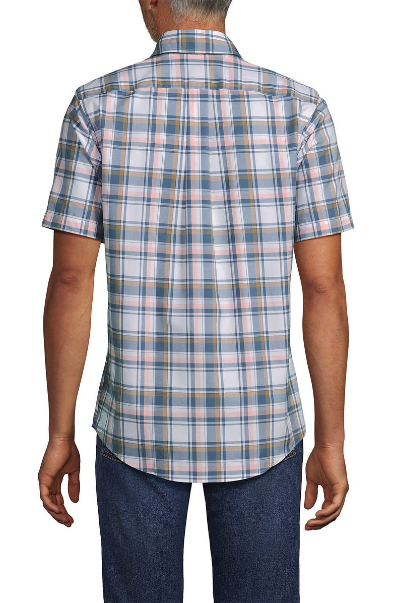 Lands' End Short Sleeve No Iron Twill Shirt, Alternate, color, 