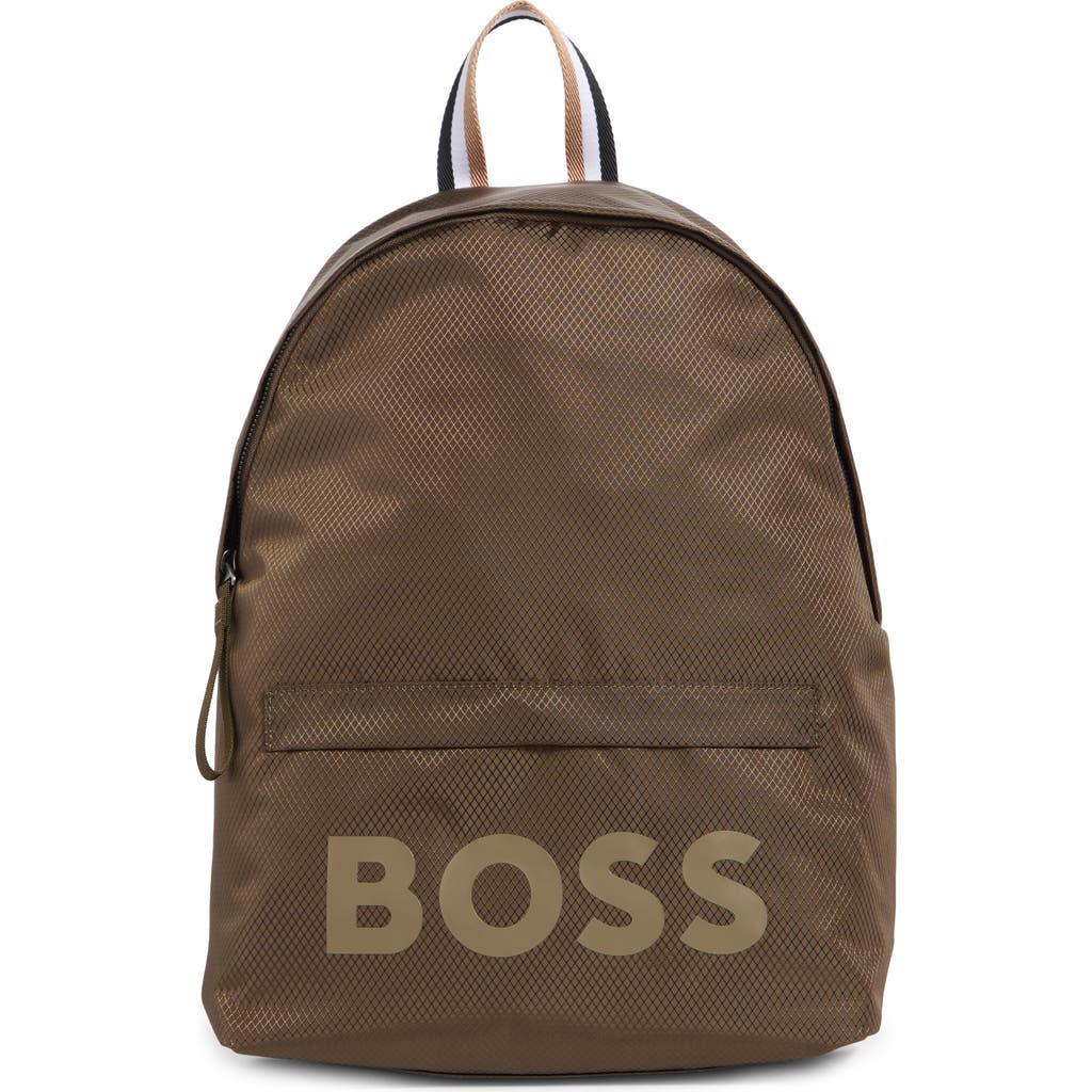 Hugo Boss Boss Pixel Logo Backpack In Green