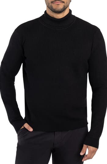 Shop Spring + Mercer Ribbed Turtleneck Sweater In Black