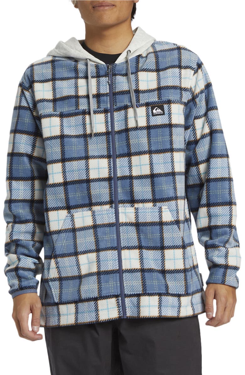 Quiksilver Surf Days Stripe Zip Front Hoodie, Main, color, Coronet Blue Print