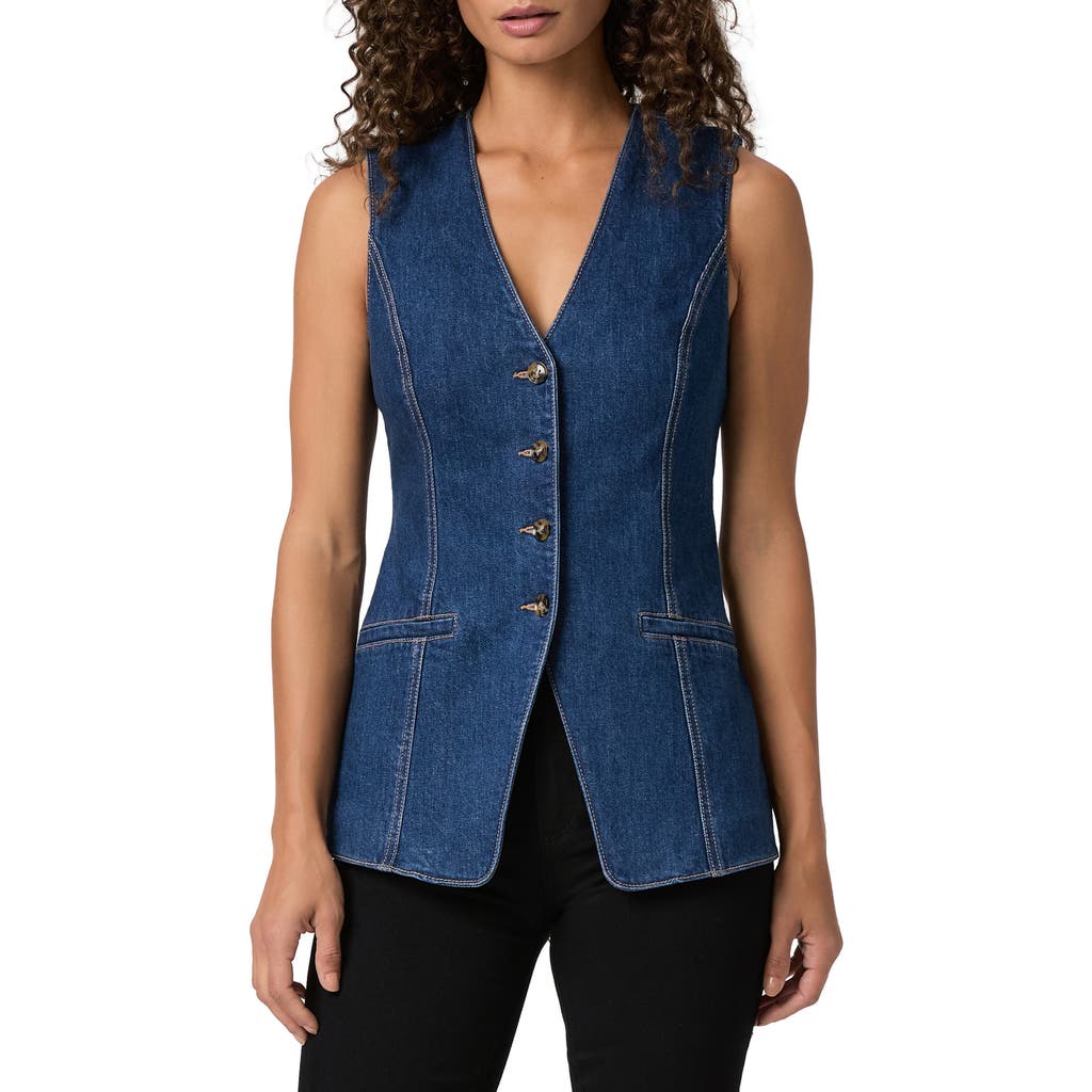 Paige Campanelli Denim Vest In Blue