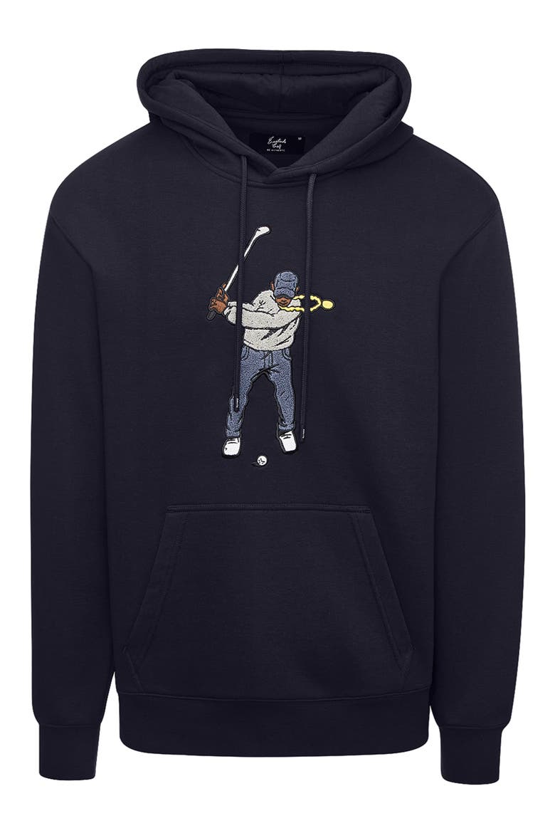 Swingman Core Fleece Hoodie, Alternate, color, BLACK