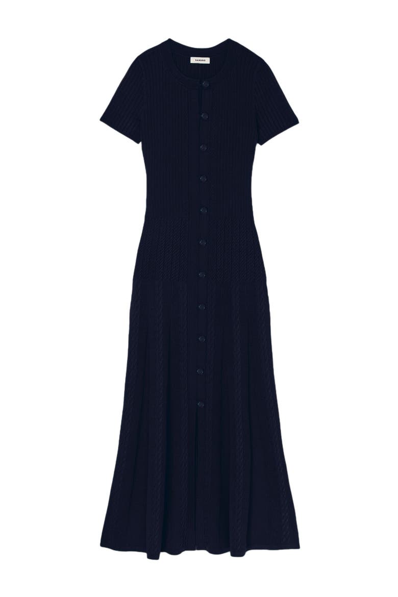 Knit maxi dress, Alternate, color, Navy blue
