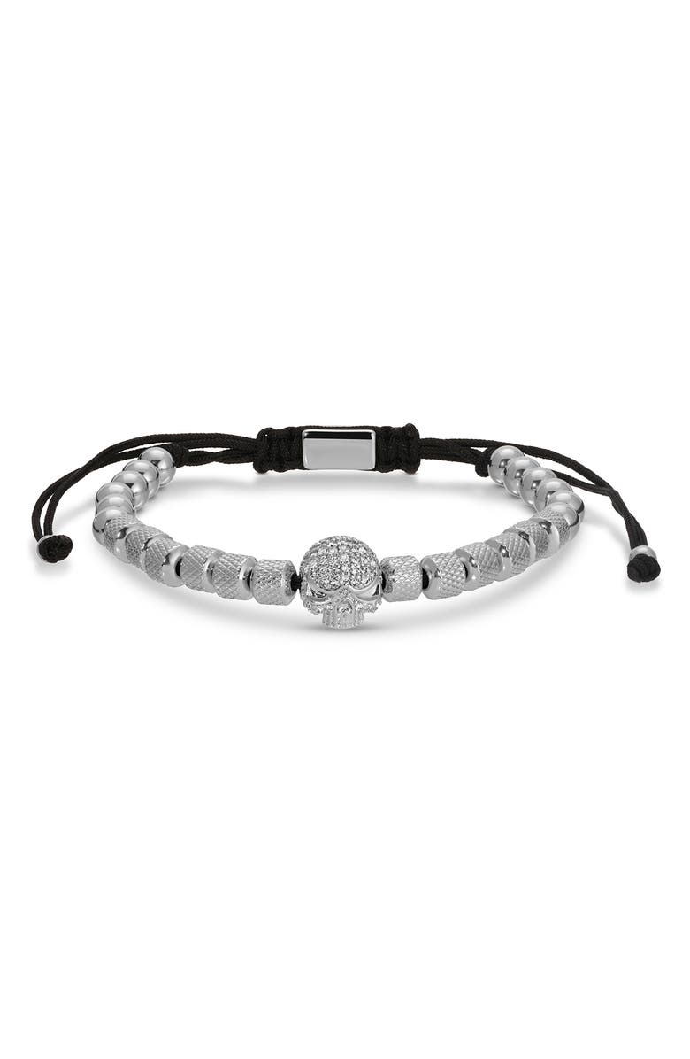 EYE CANDY LOS ANGELES Lucas Skull 3-Piece Bracelet Set, Alternate, color, Silver