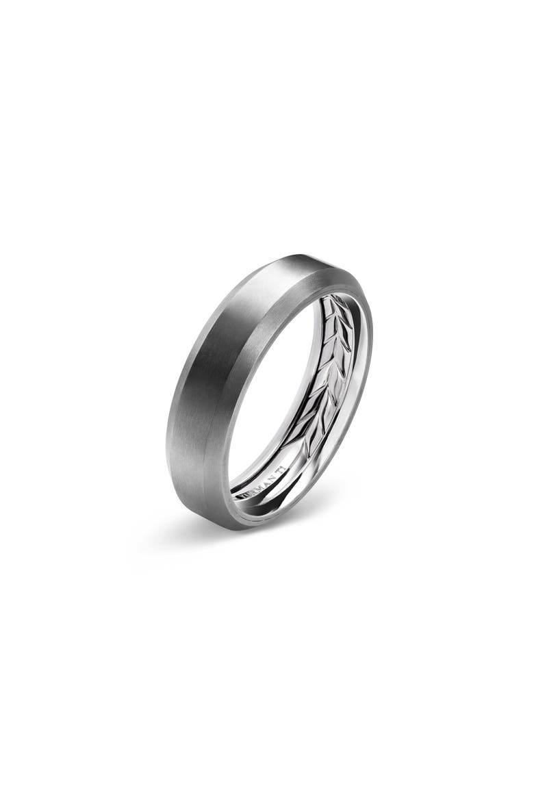 Beveled Band Ring, 6mm, Alternate, color, TITANIUM