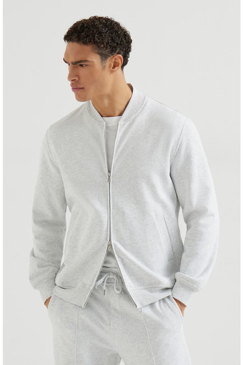 Sweatshirt with zipper, Main, color, Pearl Grey