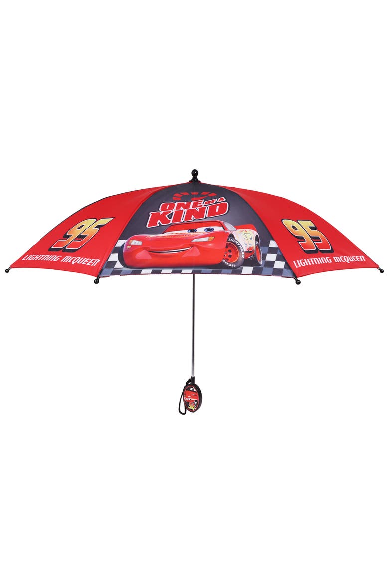 Pixar Cars Lightning McQueen "One of a Kind" Kids Umbrella, Main, color, BLACK