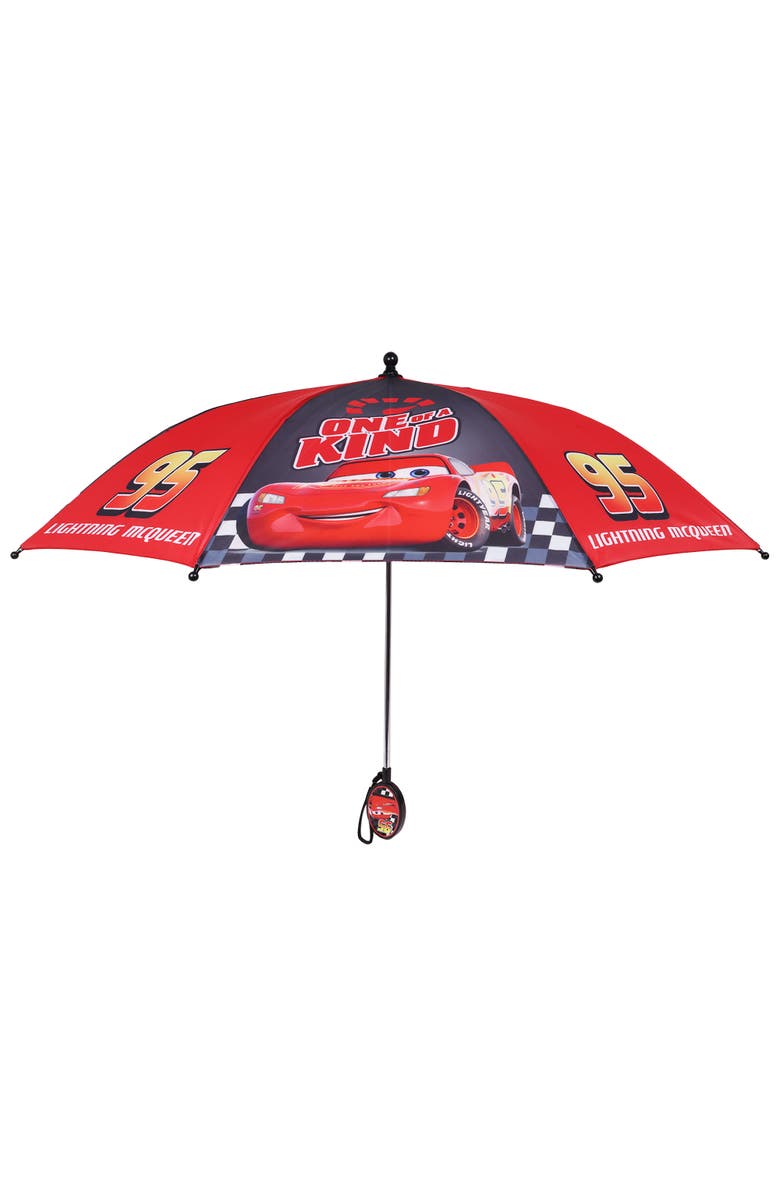 Disney Pixar Cars Lightning McQueen "One of a Kind" Kids Umbrella, Main, color, Black