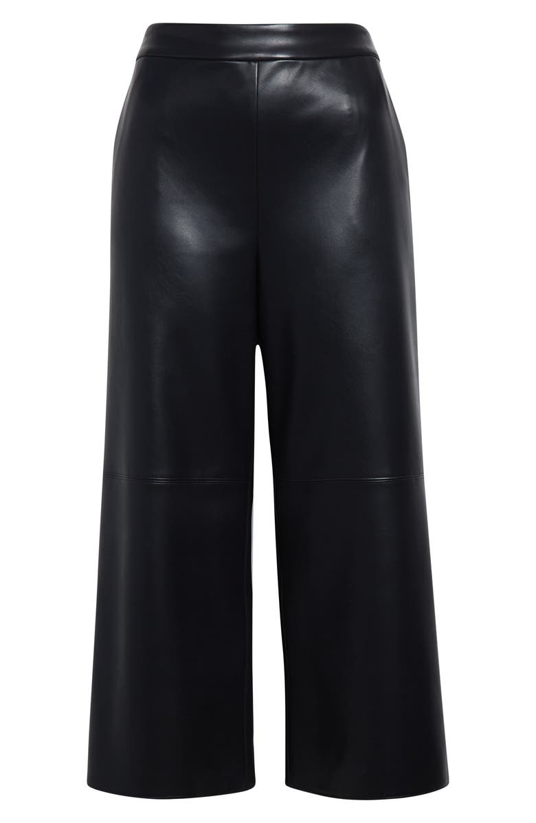 Max Mara Amati Faux Leather Crop Trousers, Alternate, color, Ultramarine