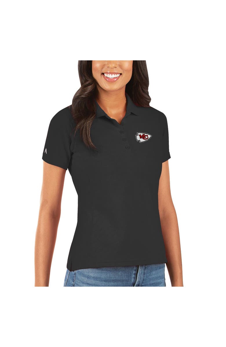 ANTIGUA Women's Antigua Black Kansas City Chiefs Legacy Pique Polo, Main, color, Black