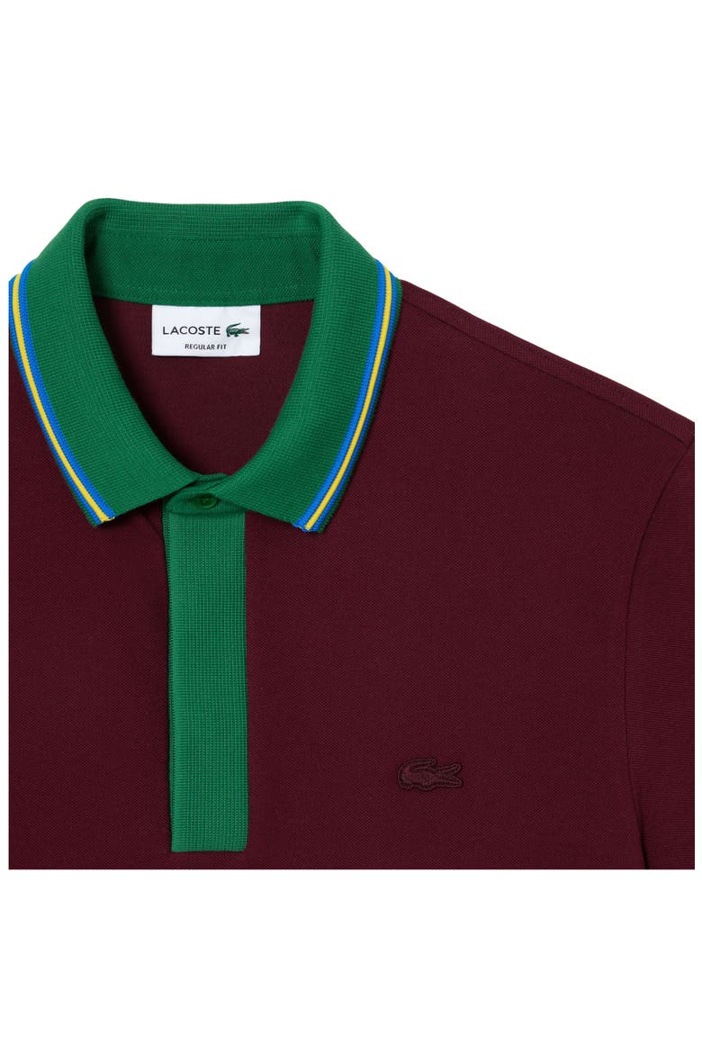Regular Fit Tipped Cotton Piqué Polo, Alternate, color, YUP ZIN