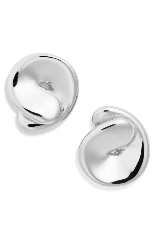 JENNY BIRD Rio Button Stud Earrings in High Polish Silver at Nordstrom