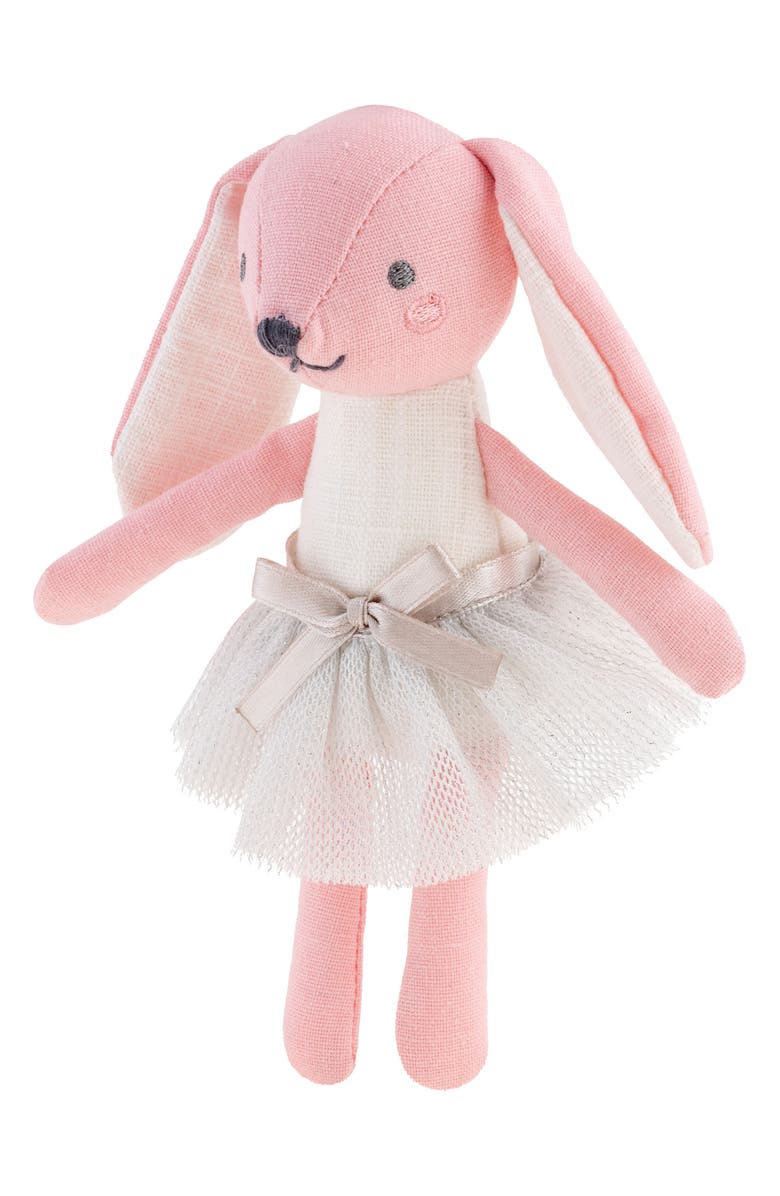 Stephen Joseph Cotton Muslin Swaddle Blanket & Stuffed Animal Gift Set, Alternate, color, Grey/ Pink