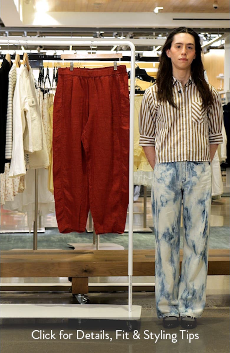 Pleated Lantern Organic Linen Pants, sales video thumbnail