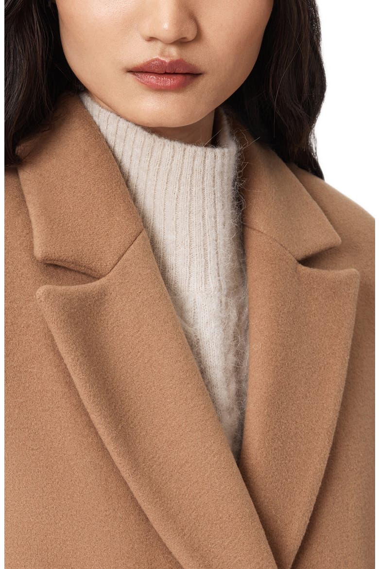 Nellie Double Breasted Wool Blend Coat, Alternate, color, RATTAN BROWN