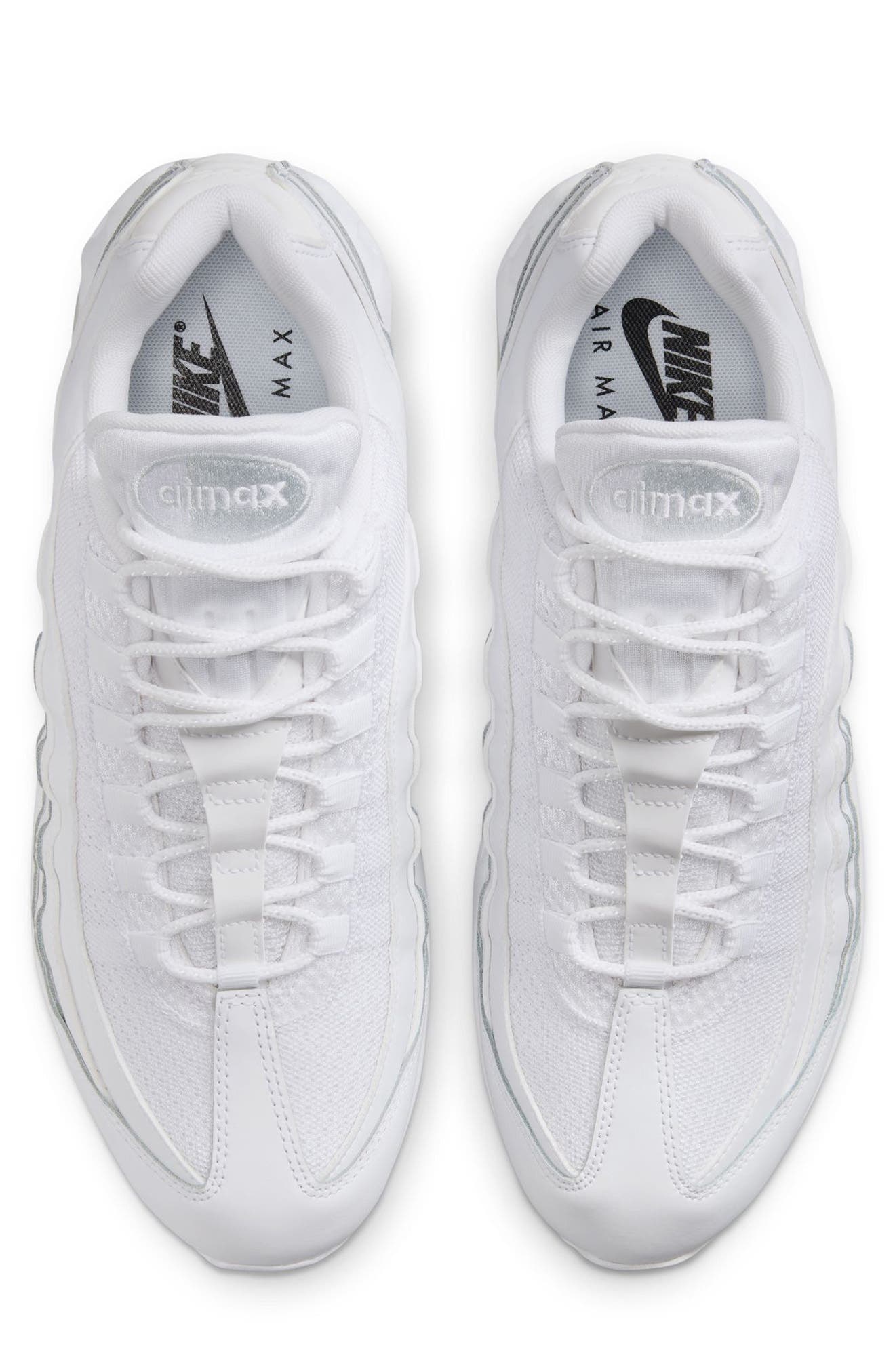 Air Max 95 Sneaker, Alternate, color, 100 WHITE/WHITE