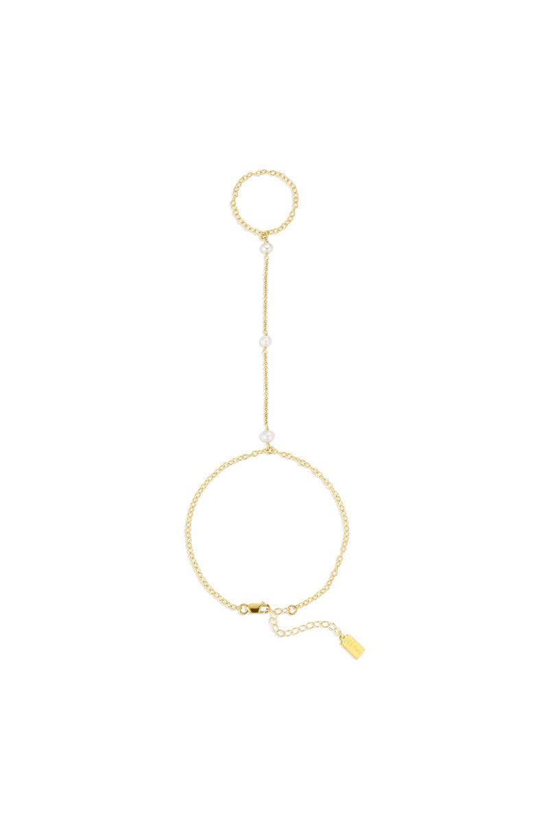 Set & Stones Bobbi Pearl Hand Chain, Main, color, Gold