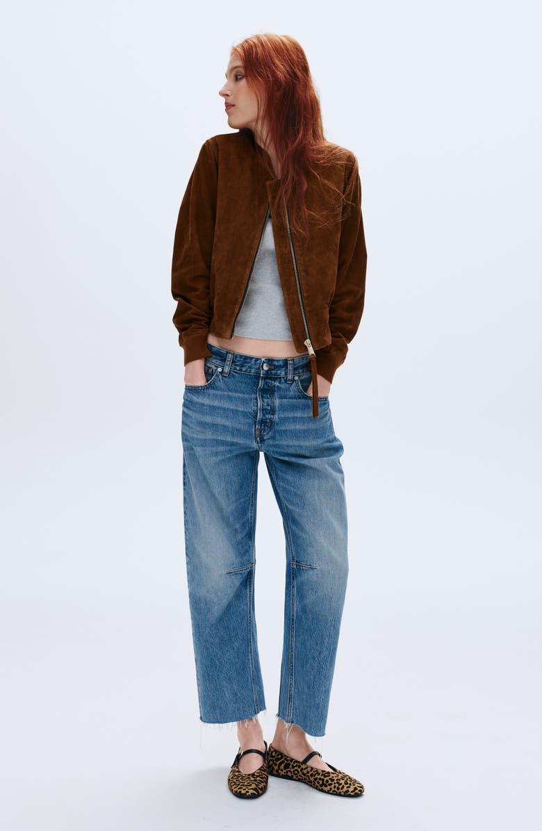 The Darted Barrel Leg Jeans: Raw Hem Edition