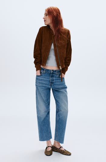 The Darted Barrel Leg Jeans: Raw Hem Edition