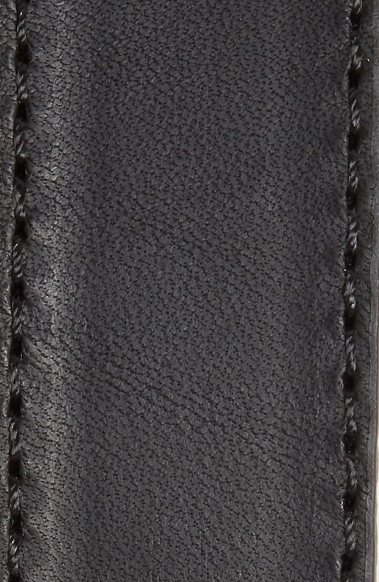 Etro Crescent Moon Buckle Leather Belt, Alternate, color,