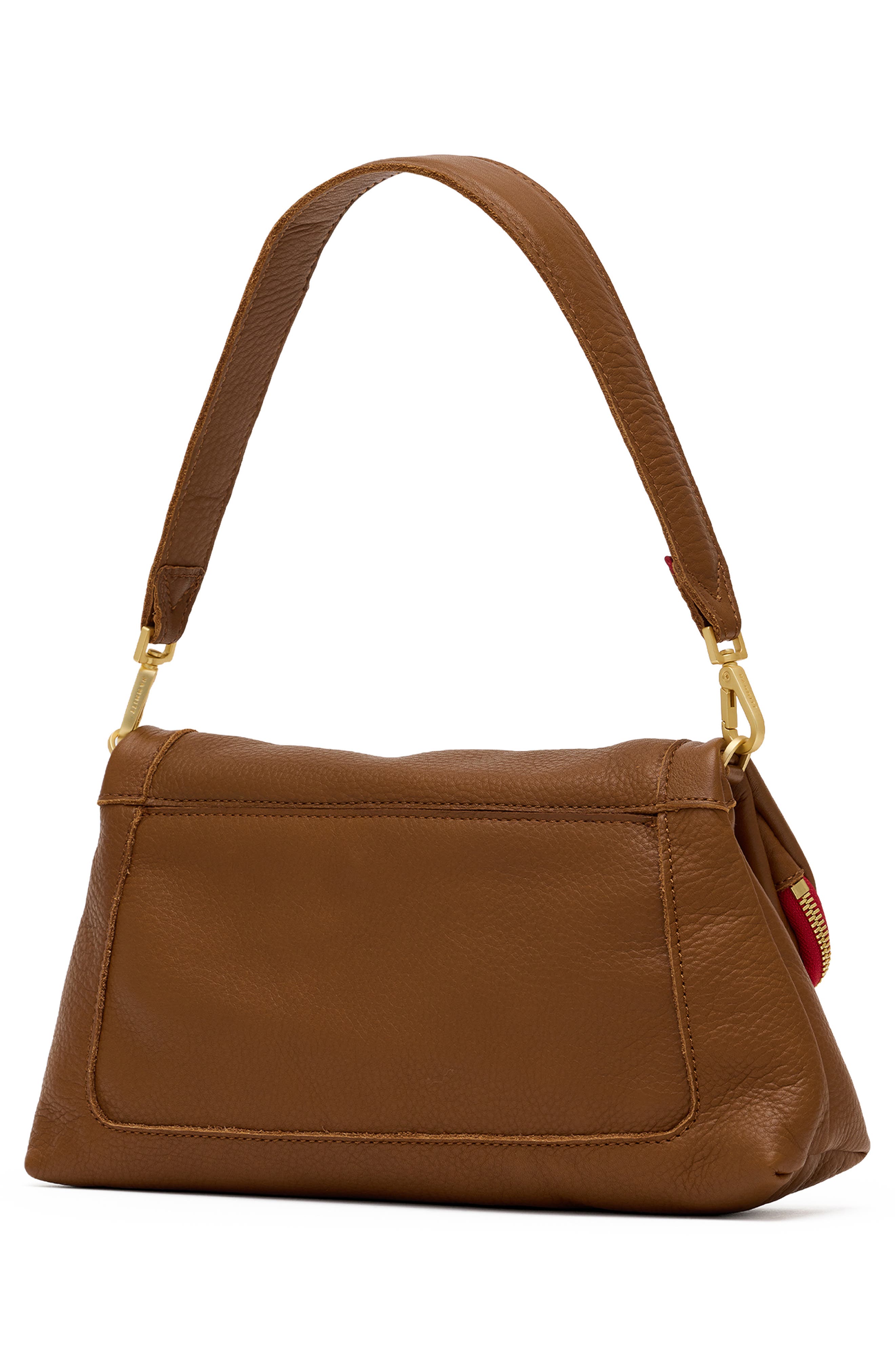 HAMMITT Medium Beverly Leather Shoulder Bag, Alternate, color, Mahogany Pebble