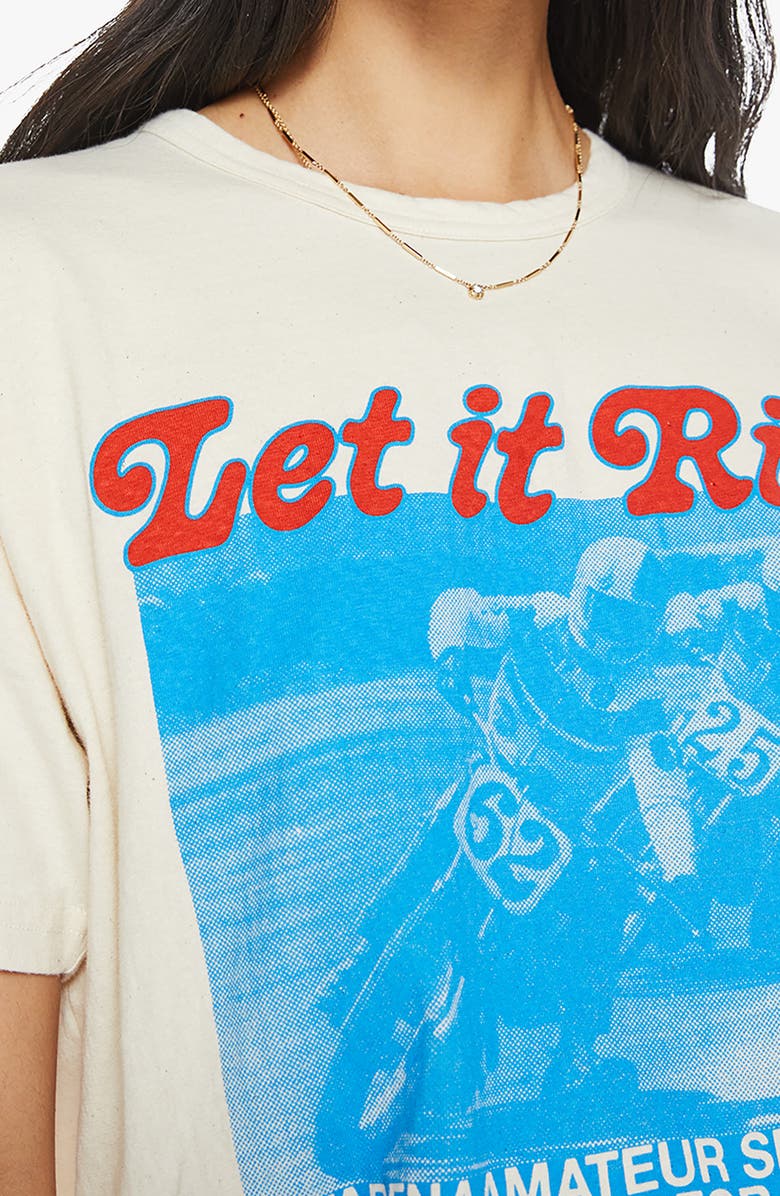 MOTHER The Sleepover Stretch Cotton Graphic T-Shirt, Alternate, color, Let It Rip