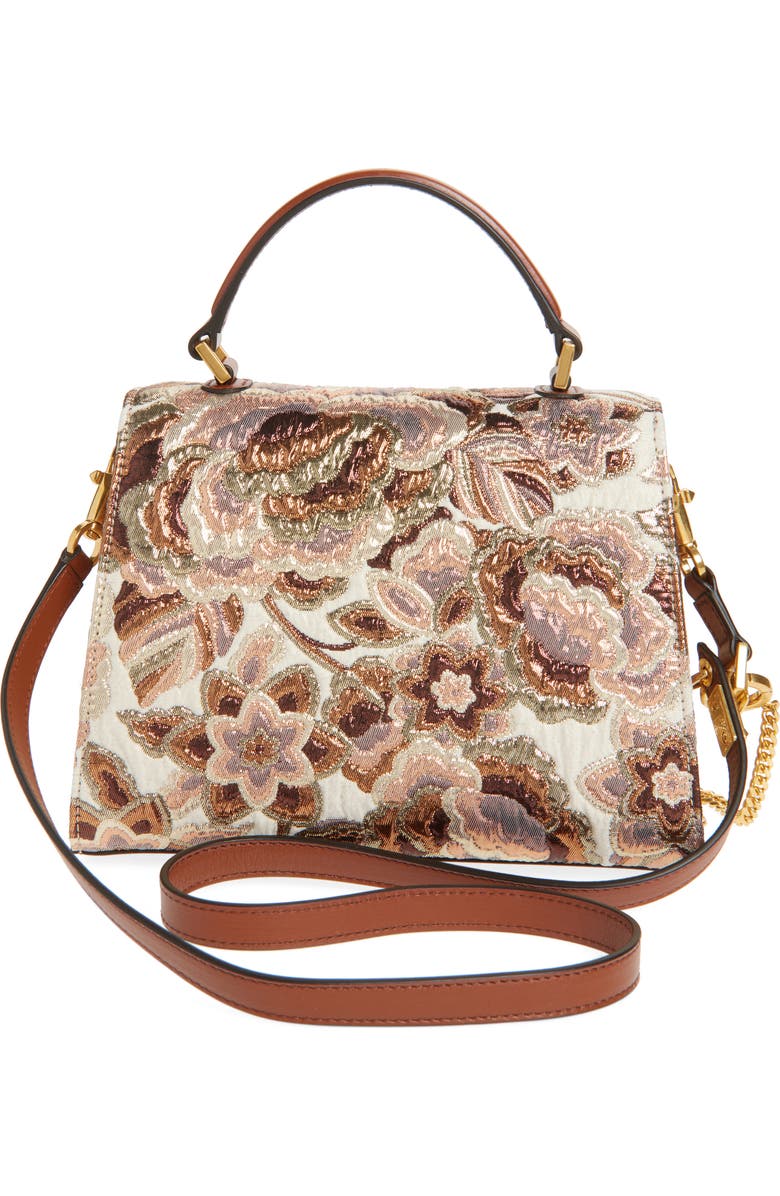 Valentino Garavani Small VSling Quilted Metallic Jacquard Top Handle Bag, Alternate, color,