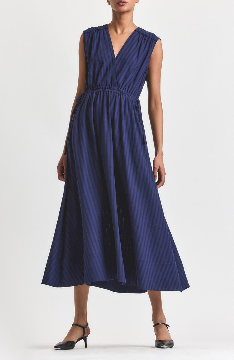 Derek Lam 10 Crosby Nara Cotton Midi Dress, Main, color, Sailor Navy