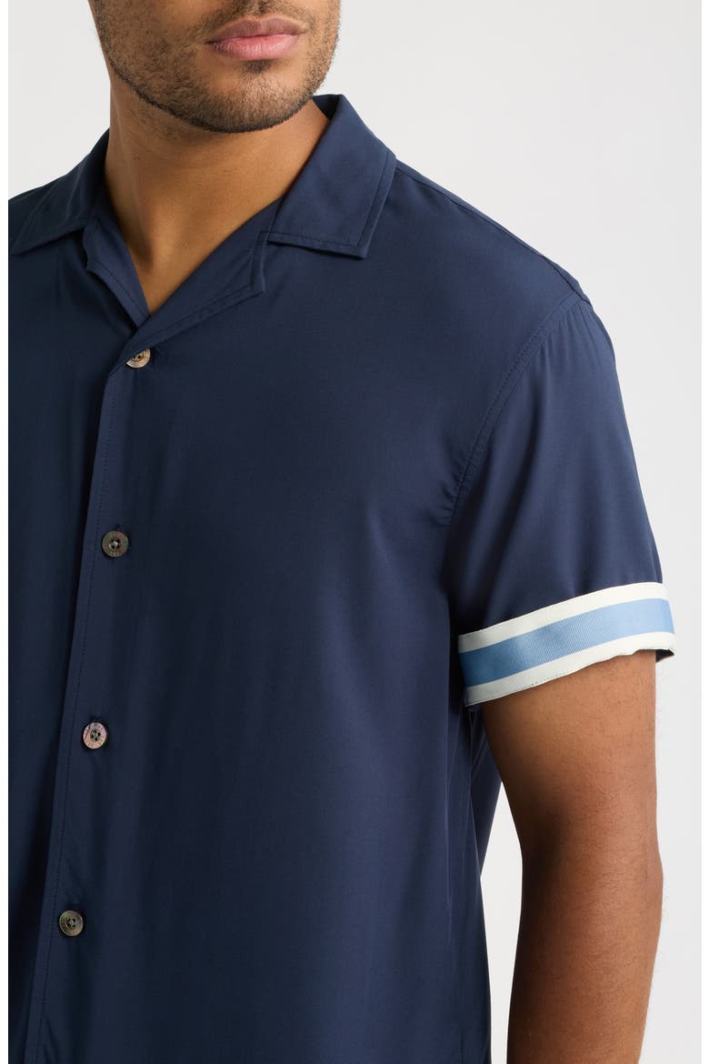 Valbonne Boxy Fit Solid Camp Shirt, Alternate, color, NAVY- 12