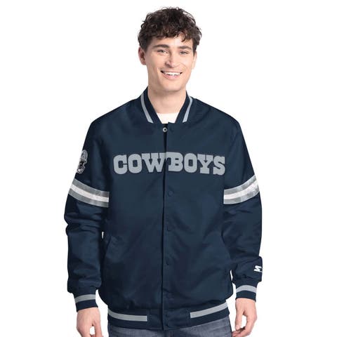 Men's G-III Sports by Carl Banks  Navy Dallas Cowboys Scout Full-Snap Varsity Jacket