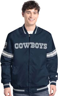 G-III SPORTS BY CARL BANKS Men's G-III Sports by Carl Banks Navy Dallas Cowboys Scout Full-Snap Varsity Jacket