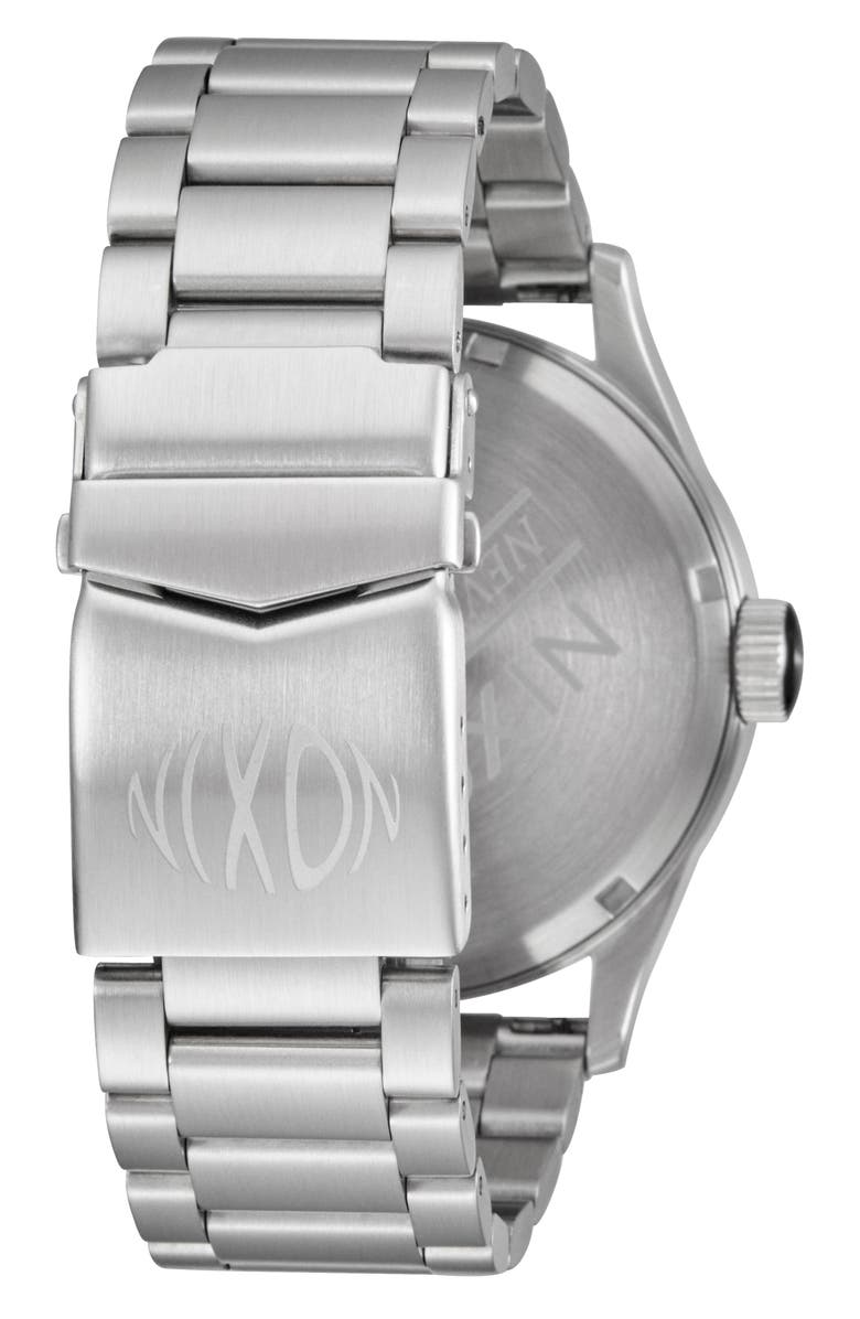 Nixon The Sentry Fisheye Bracelet Watch, 42mm, Alternate, color, Fisheye / Silver / Polar Blue