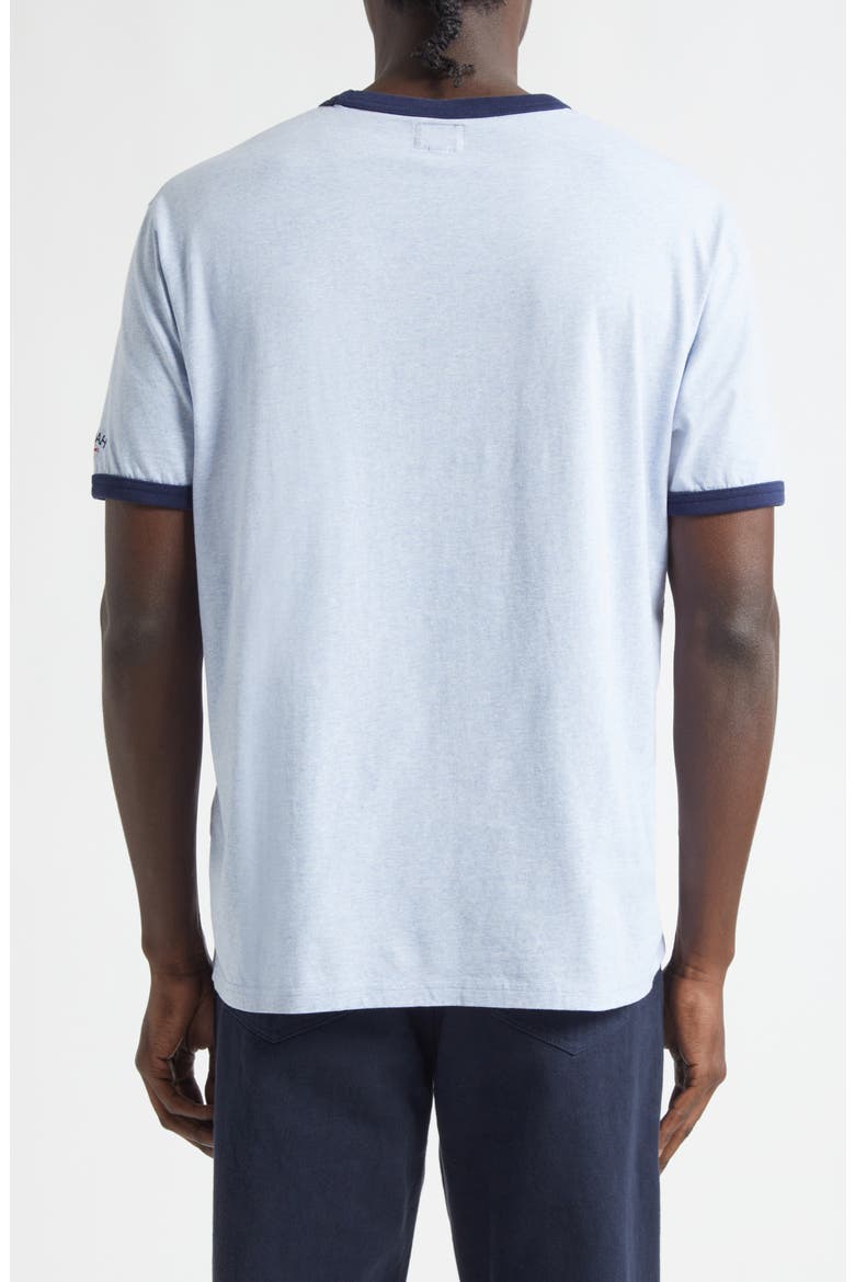 Core Logo Heathered Ringer T-Shirt, Alternate, color, BLUE