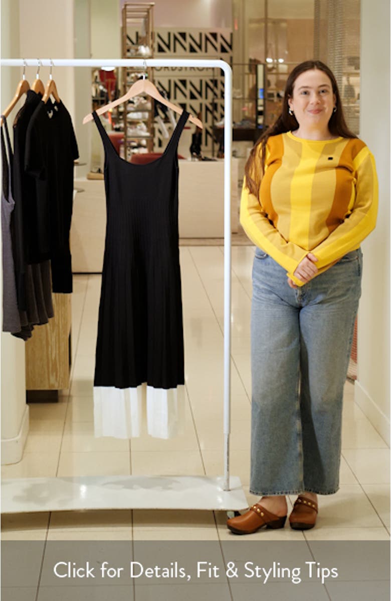 Ellison Pleated Rib Midi Dress, sales video thumbnail