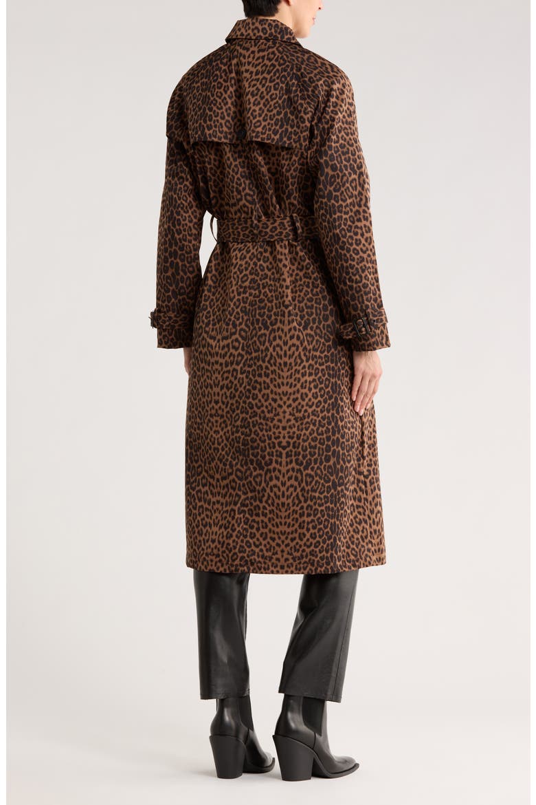 Animal Print Longline Trench Coat (Women) | Nordstromrack