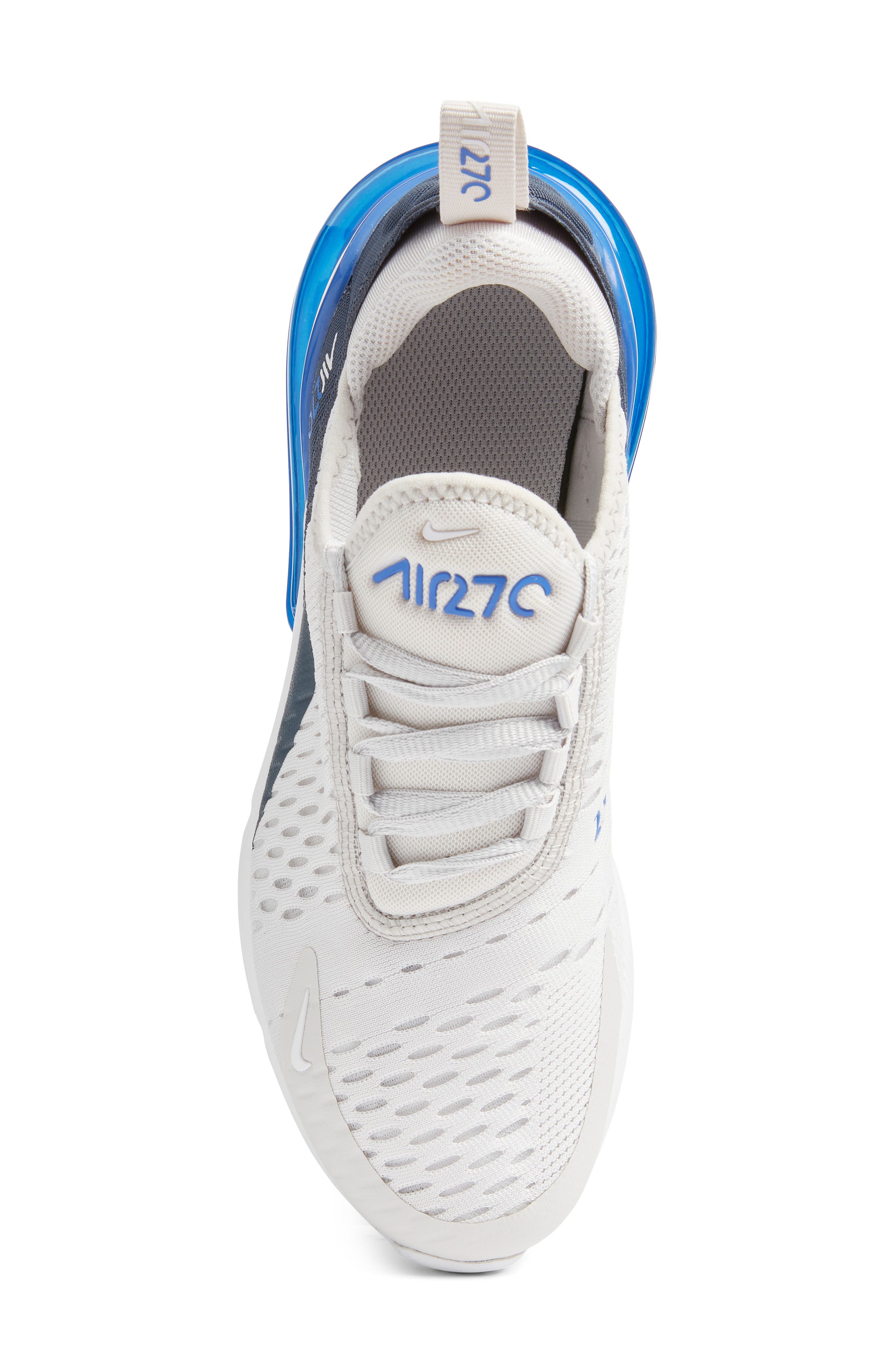 Nike Kids' Air Max 270 Sneaker, Alternate, color, Vast Grey/ White/ Blue