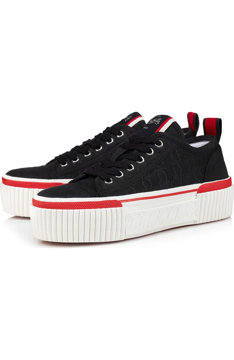 Christian Louboutin Super Pedro Platform Sneaker, Main, color, Black