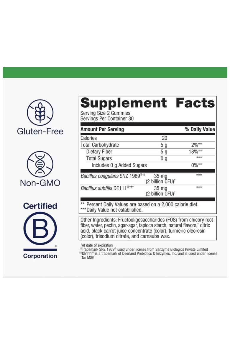 UltraFlora Daily Probiotic and Postbiotic Gummies 60 Gummies, Alternate, color, None
