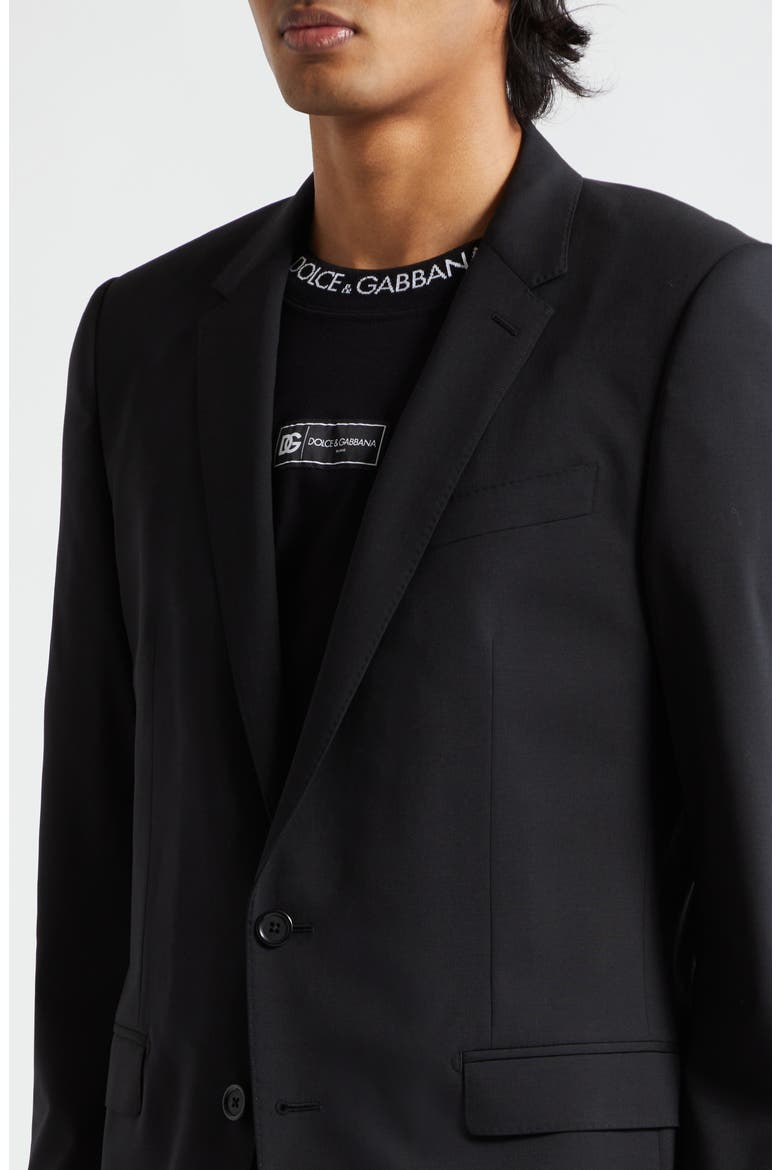 Martini Fit Stretch Wool Suit, Alternate, color, NERO